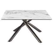 Carvell Square Sintered Stone Top Coffee Table Mirage White - detail 6