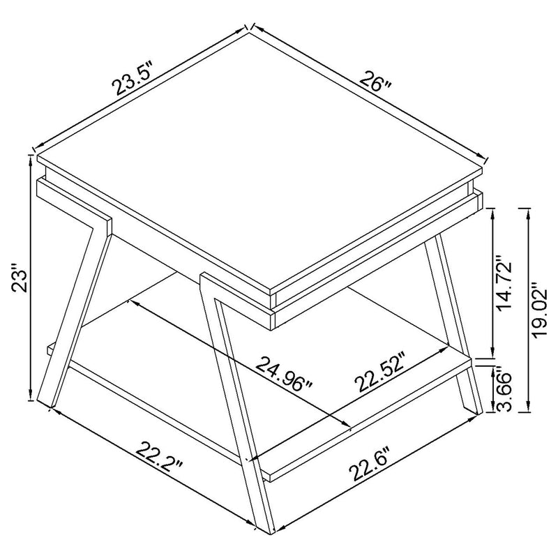 Marcia Rectangular Side End Table