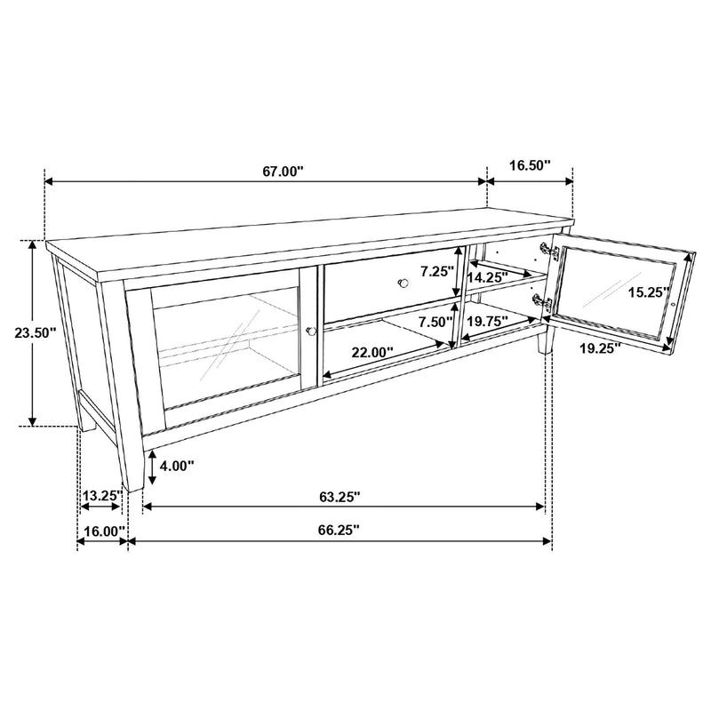 Hollis 3-piece 67-inch TV Stand Entertainment Center