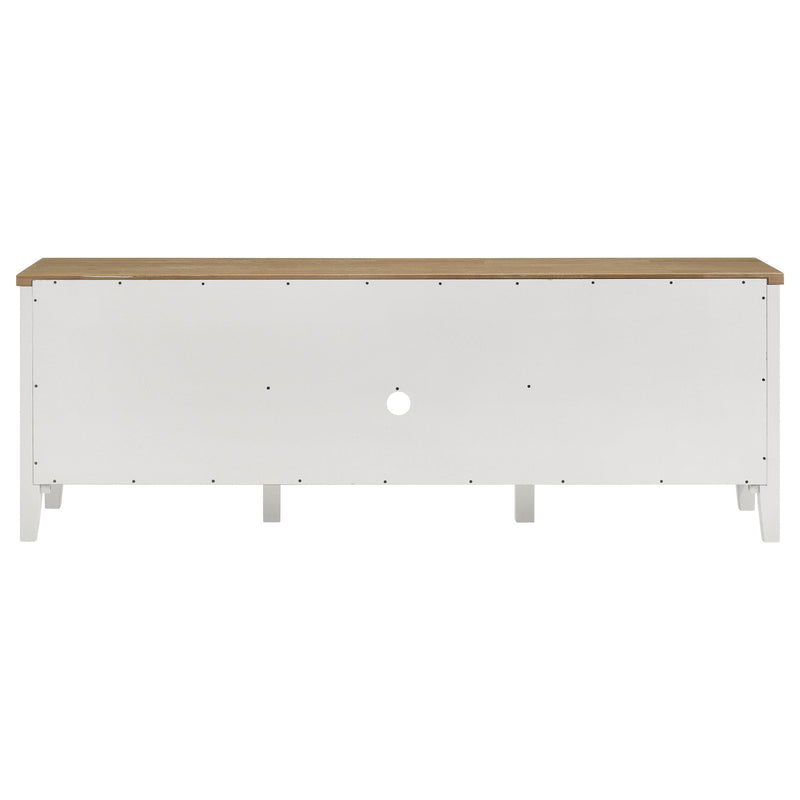 Hollis 2-door Wood 67-inch TV Stand with Drawer Brown and