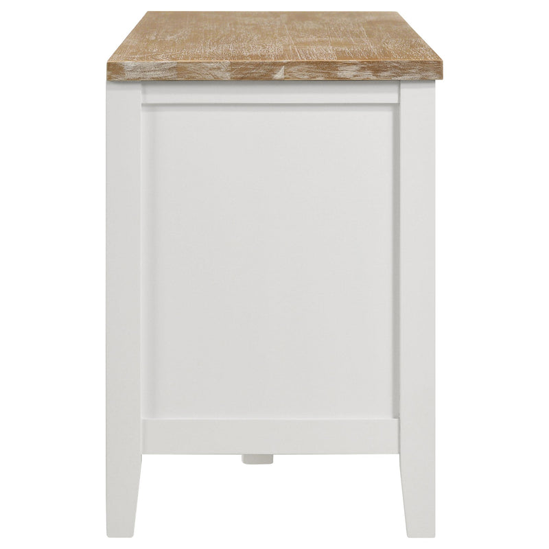 Hollis 2-door Wood 67-inch TV Stand with Drawer Brown and