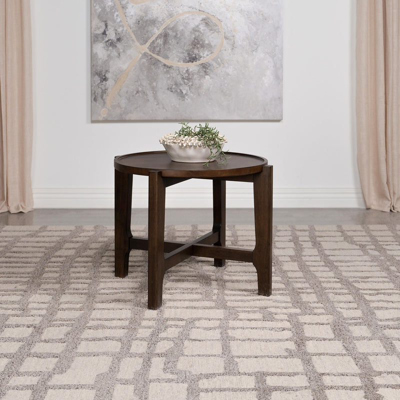 Cota Round Solid Wood End Table