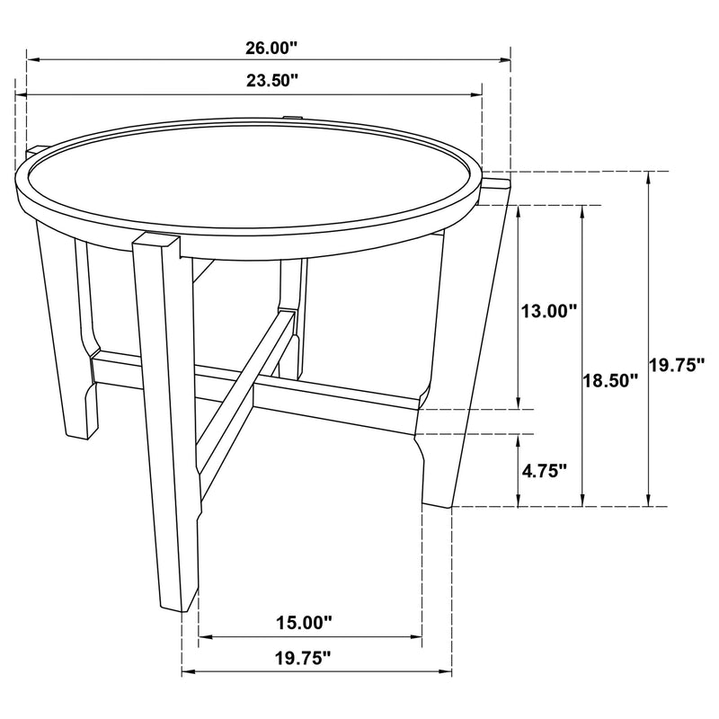 Cota Round Solid Wood End Table