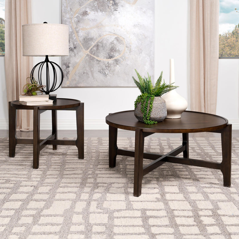 Cota Round Solid Wood End Table