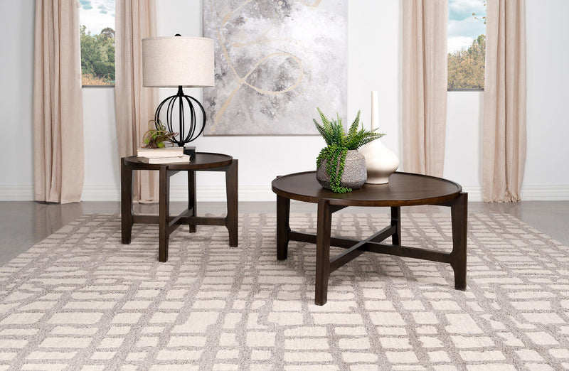 Cota 2-piece Solid Wood Coffee and End Table Set