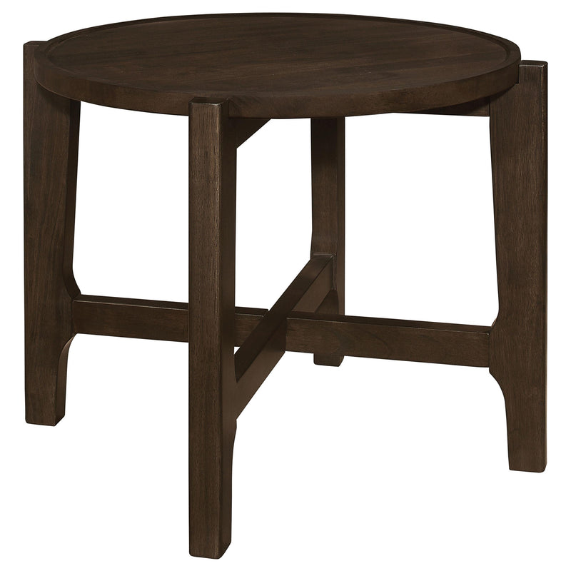 Cota 3-piece Solid Wood Coffee and End Table Set Dark Brown - detail 3