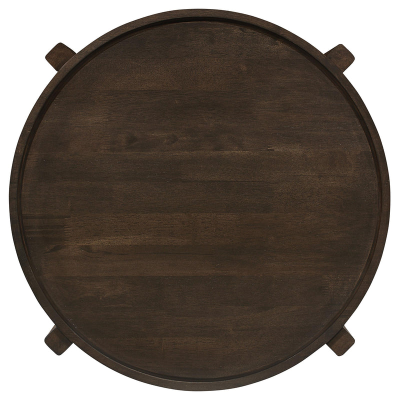Cota 3-piece Solid Wood Coffee and End Table Set Dark Brown - detail 6