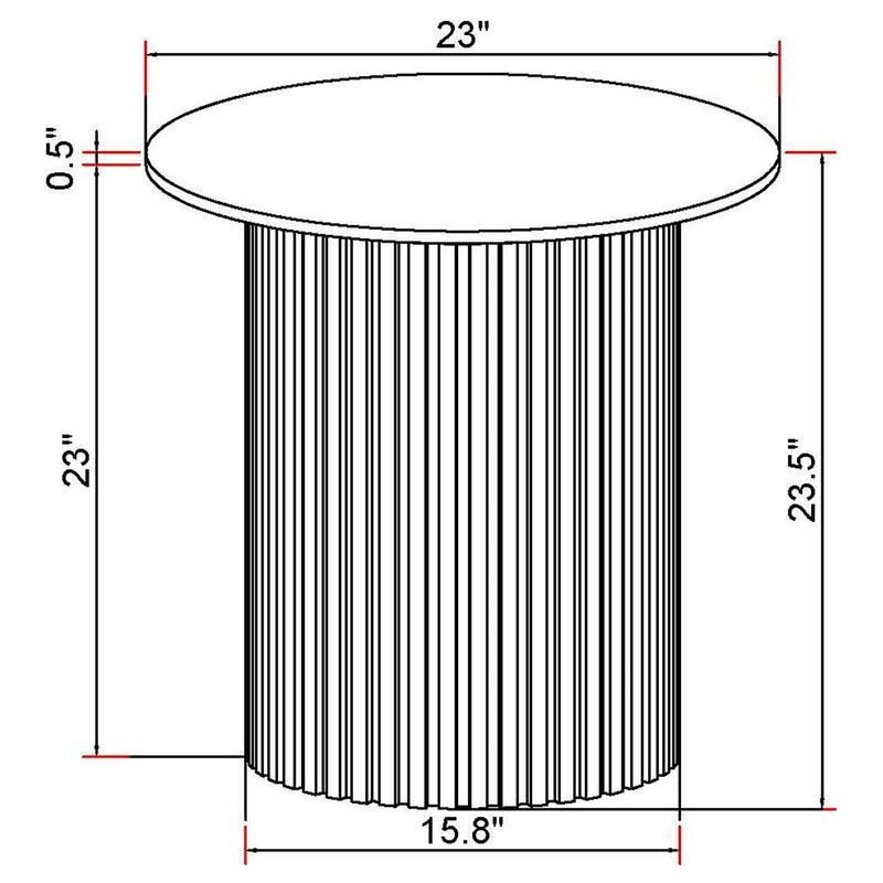 Rowena Round Sintered Stone End Table