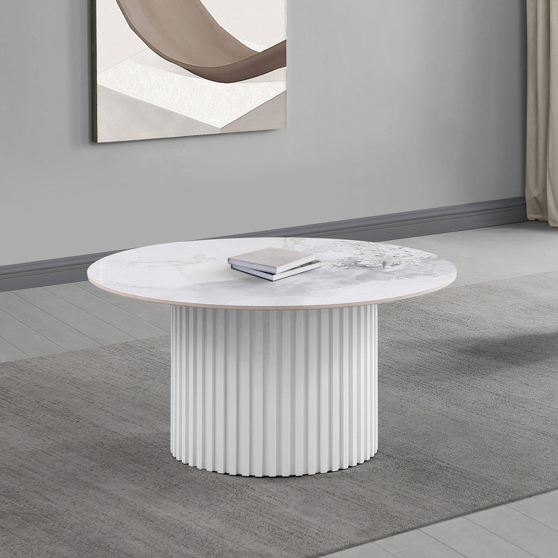 Rowena Round Sintered Stone Coffee Table