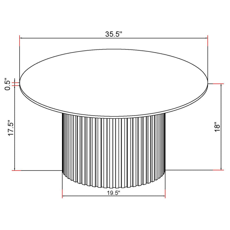 Rowena Round Sintered Stone Coffee Table