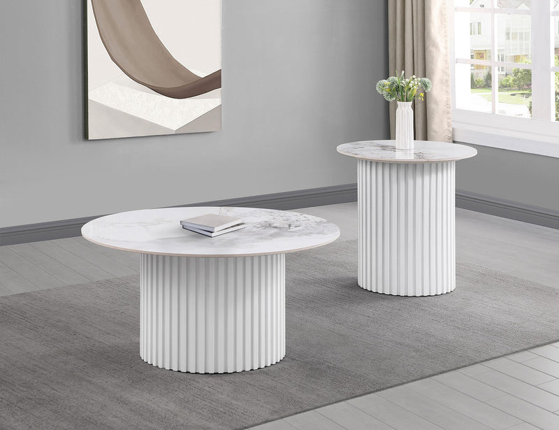 Rowena Round Sintered Stone Coffee Table