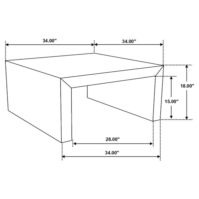 Odilia Square Solid Wood Coffee Table