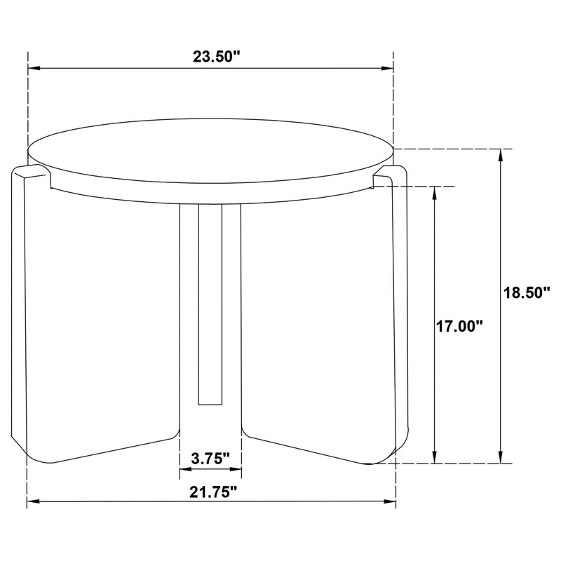 Cordova Round Solid Wood End Table