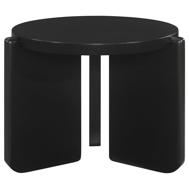 Cordova 3-piece Solid Wood Coffee and End Table Set Black - detail 4