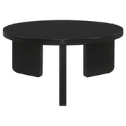 Cordova 3-piece Solid Wood Coffee and End Table Set Black - detail 6