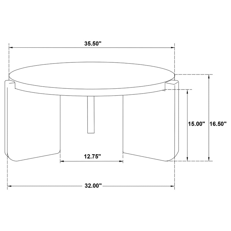 Cordova Round Solid Wood Coffee Table