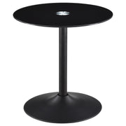 Ganso 3-piece Round Glass Top Coffee and End Table Set Black - detail 3