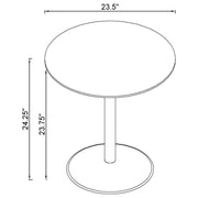 Ganso 3-piece Round Glass Top Coffee and End Table Set Black - detail 5