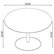 Ganso 3-piece Round Glass Top Coffee and End Table Set Black - detail 6
