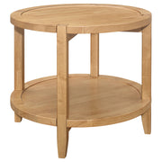Camillo 2-piece Round Coffee and End Table Set Maple - detail 3