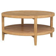 Camillo Round Solid Wood Coffee Table Maple Brown - detail 4