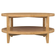 Camillo Round Solid Wood Coffee Table Maple Brown - detail 6