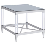 Lindley 3-piece Square Coffee and End Table Set Chrome - detail 3
