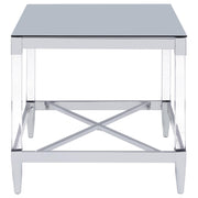 Lindley 3-piece Square Coffee and End Table Set Chrome - detail 4