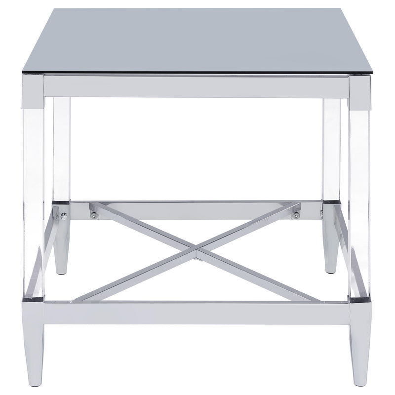 Lindley 3-piece Square Coffee and End Table Set Chrome - detail 4