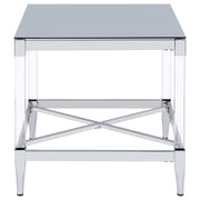 Lindley 3-piece Square Coffee and End Table Set Chrome - detail 5