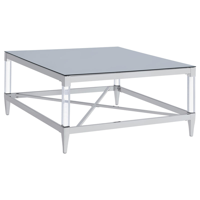Lindley 3-piece Square Coffee and End Table Set Chrome - detail 6