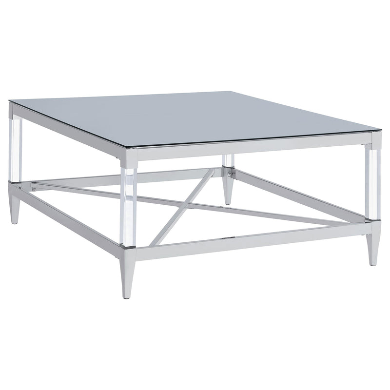 Lindley Square Tempered Mirror Acrylic Coffee Table