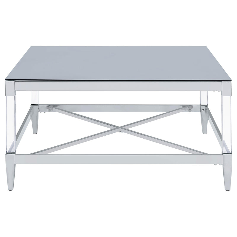 Lindley Square Tempered Mirror Acrylic Coffee Table