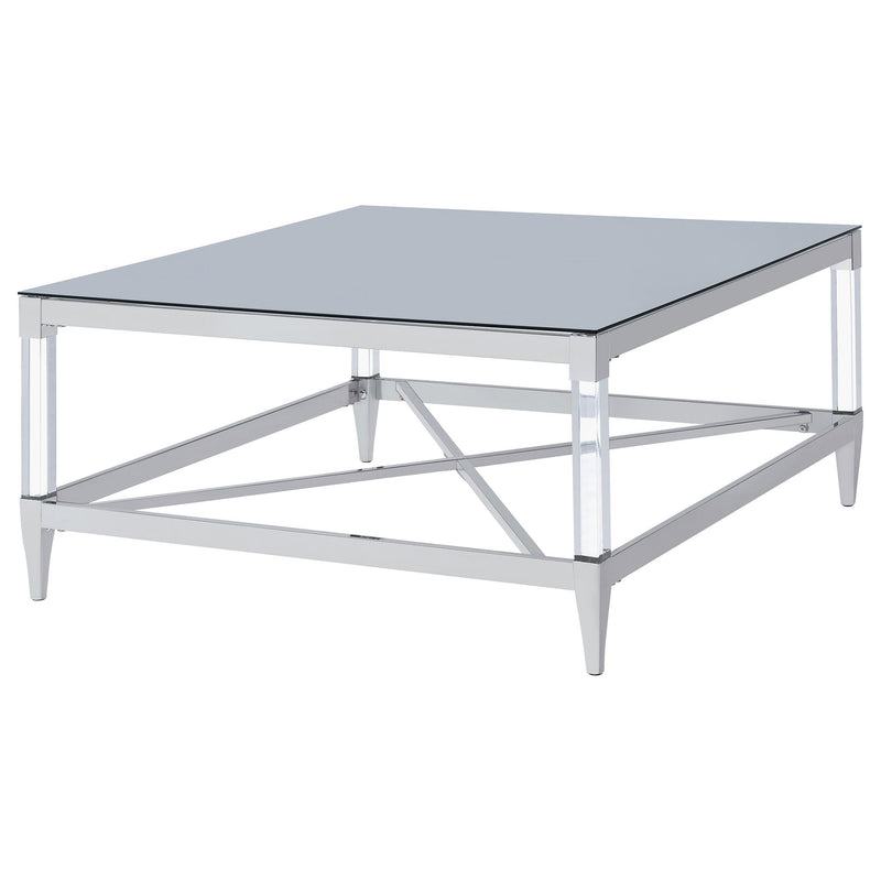 Lindley Square Tempered Mirror Acrylic Coffee Table