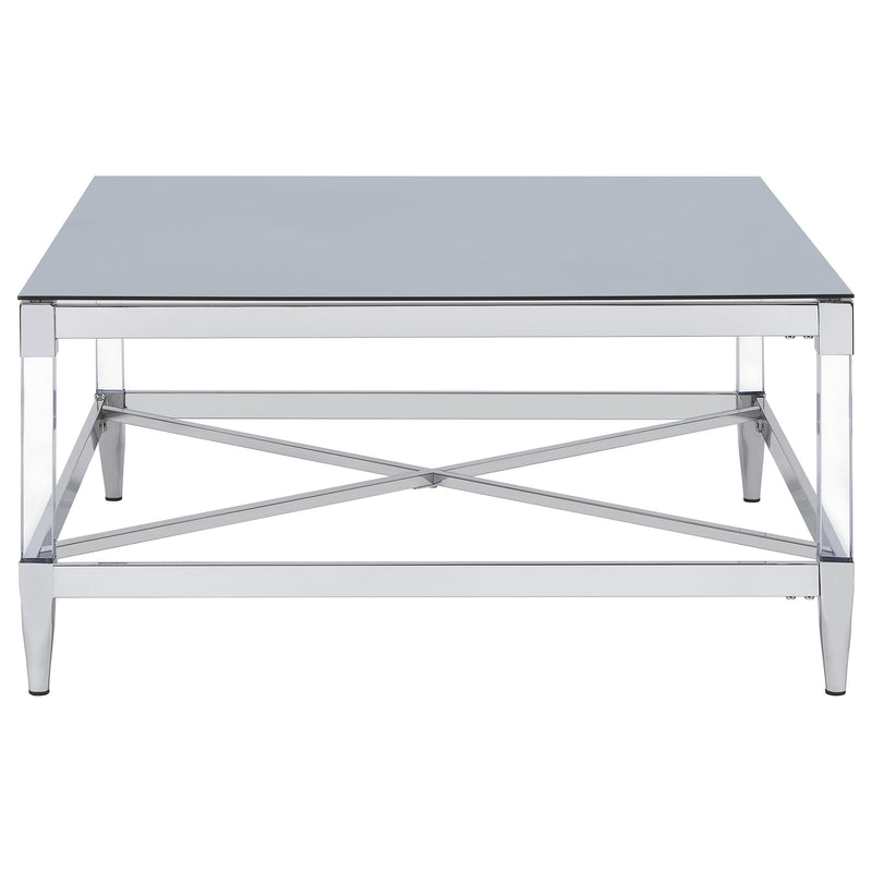Lindley Square Tempered Mirror Acrylic Coffee Table