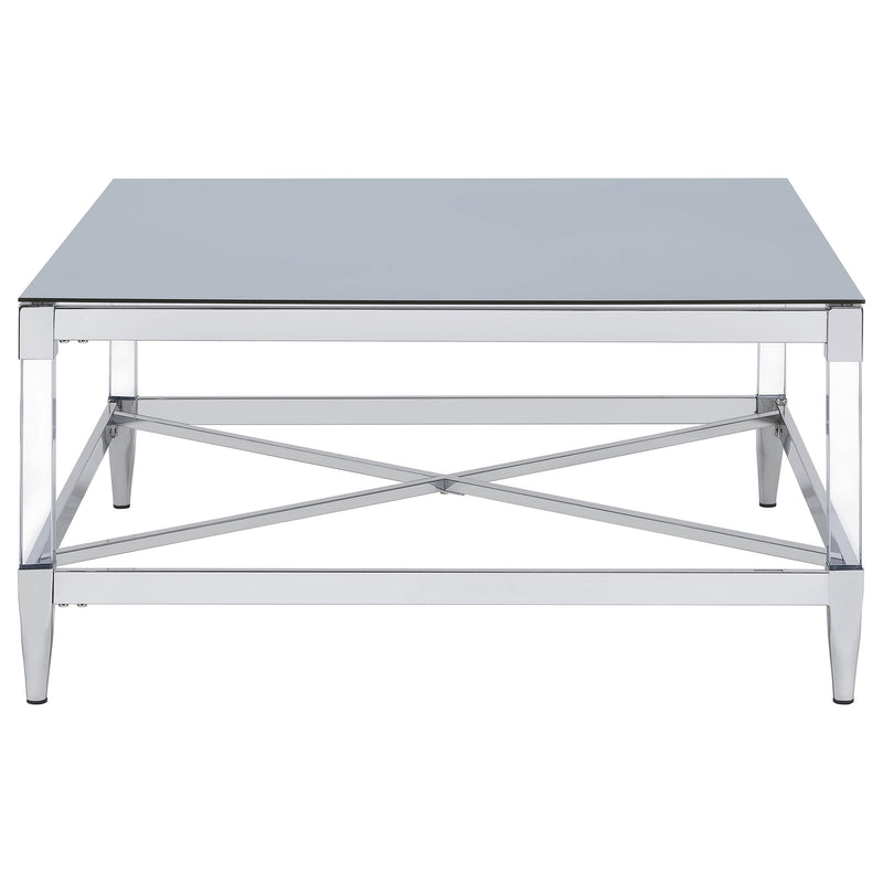 Lindley Square Tempered Mirror Acrylic Coffee Table