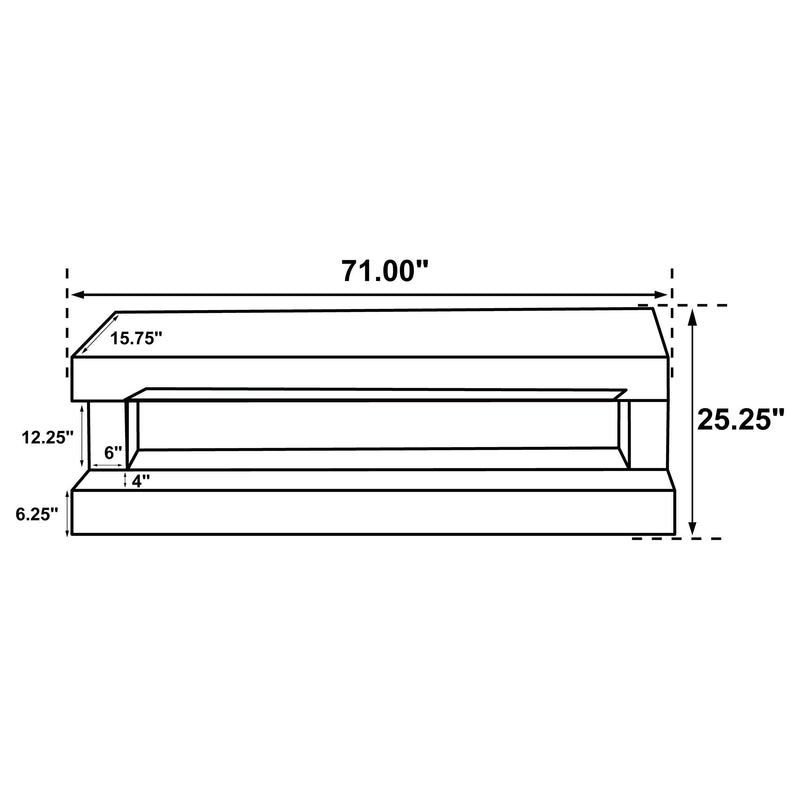 Vallerie 71-inch BT Speaker TV Stand Fireplace Console