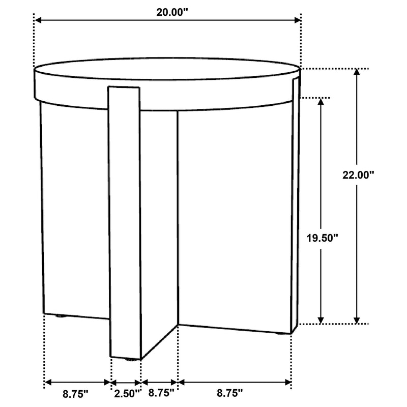 Kinkaid Round Solid Mango Wood End Table