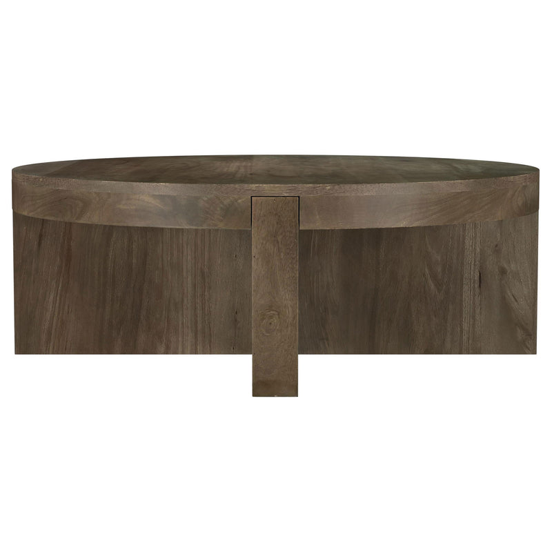 Kinkaid Round Solid Mango Wood Coffee Table