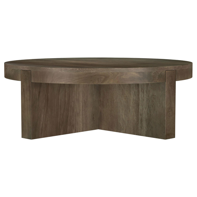 Kinkaid Round Solid Mango Wood Coffee Table