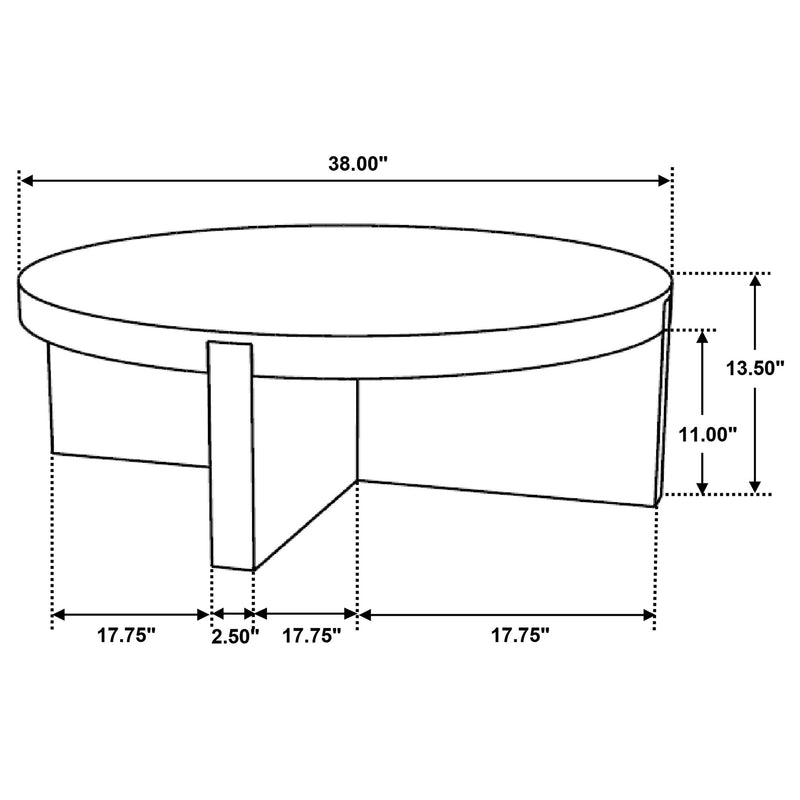 Kinkaid Round Solid Mango Wood Coffee Table