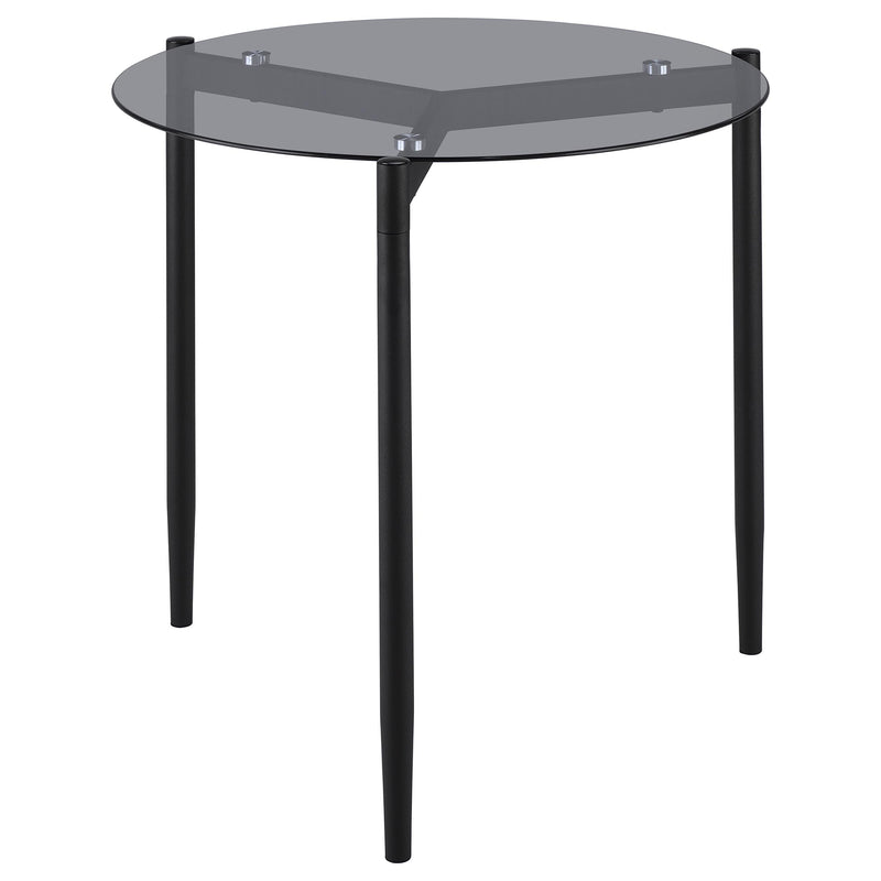 Rosalie Round Smoked Glass Top End Table