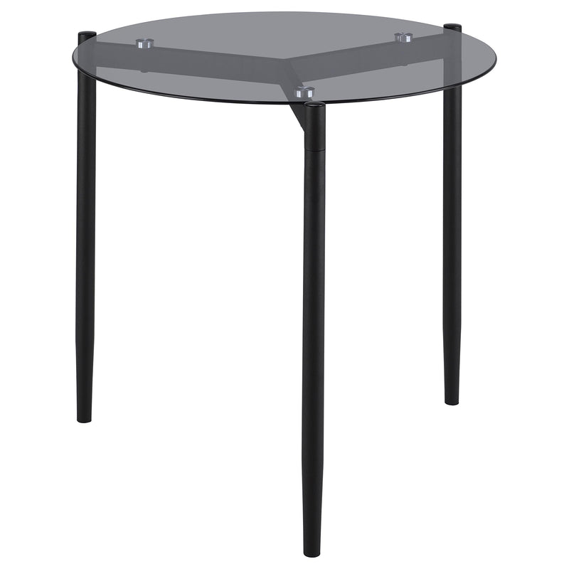 Rosalie Round Smoked Glass Top End Table