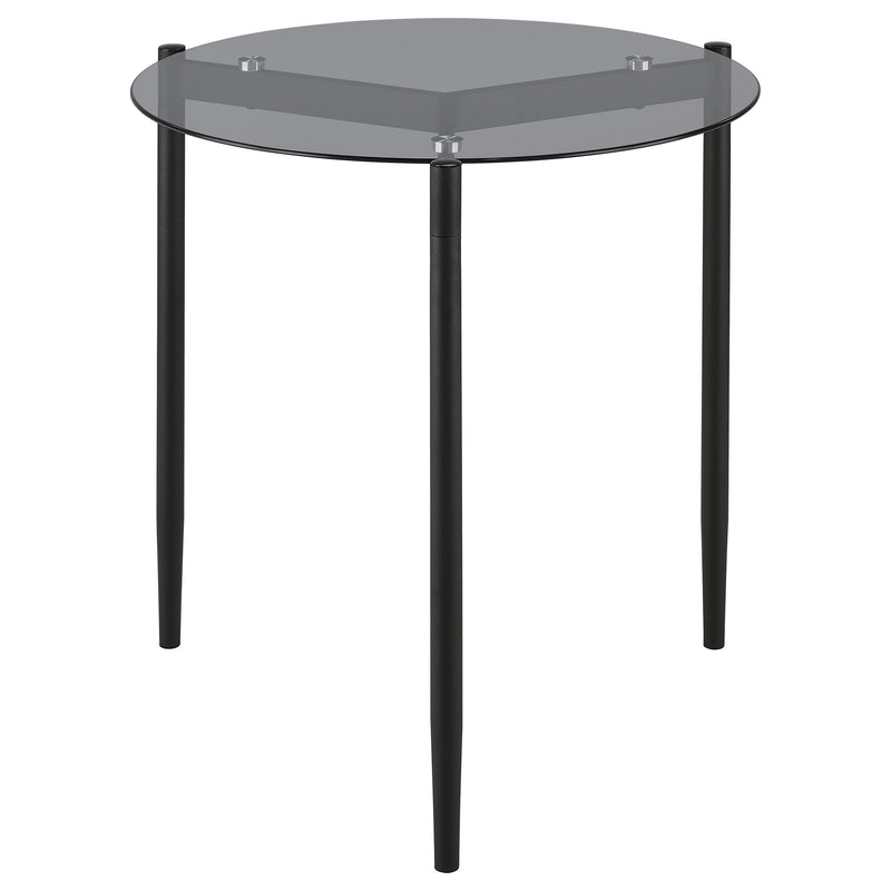 Rosalie Round Smoked Glass Top End Table