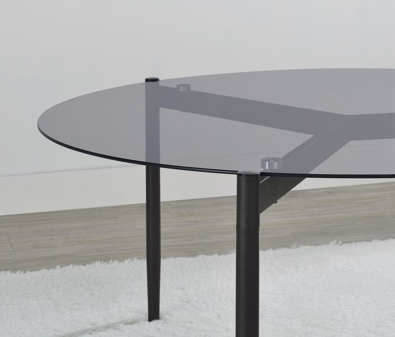 Rosalie Round Smoked Glass Top End Table