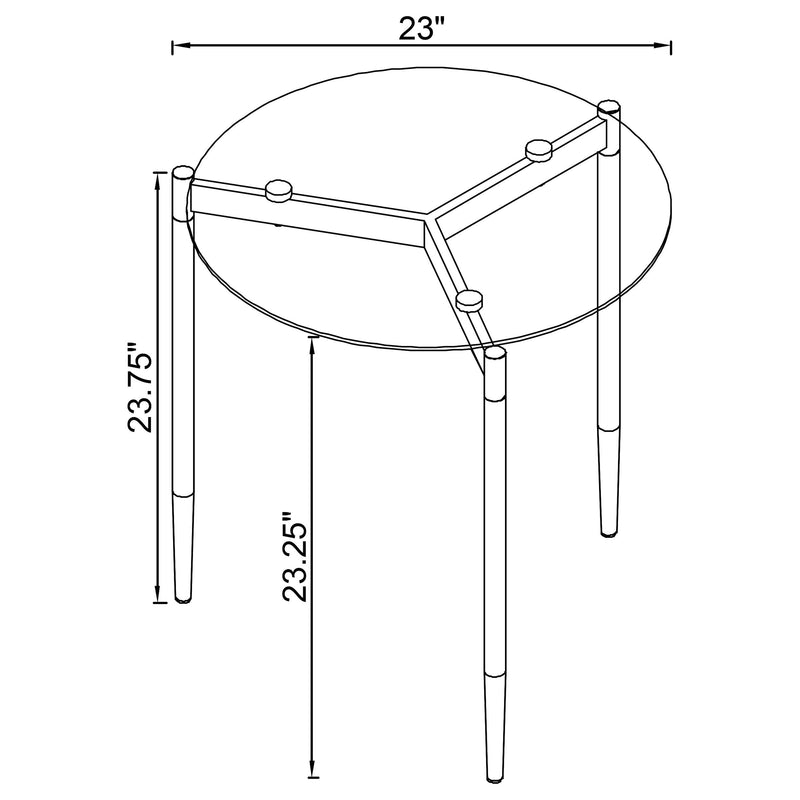 Rosalie Round Smoked Glass Top End Table