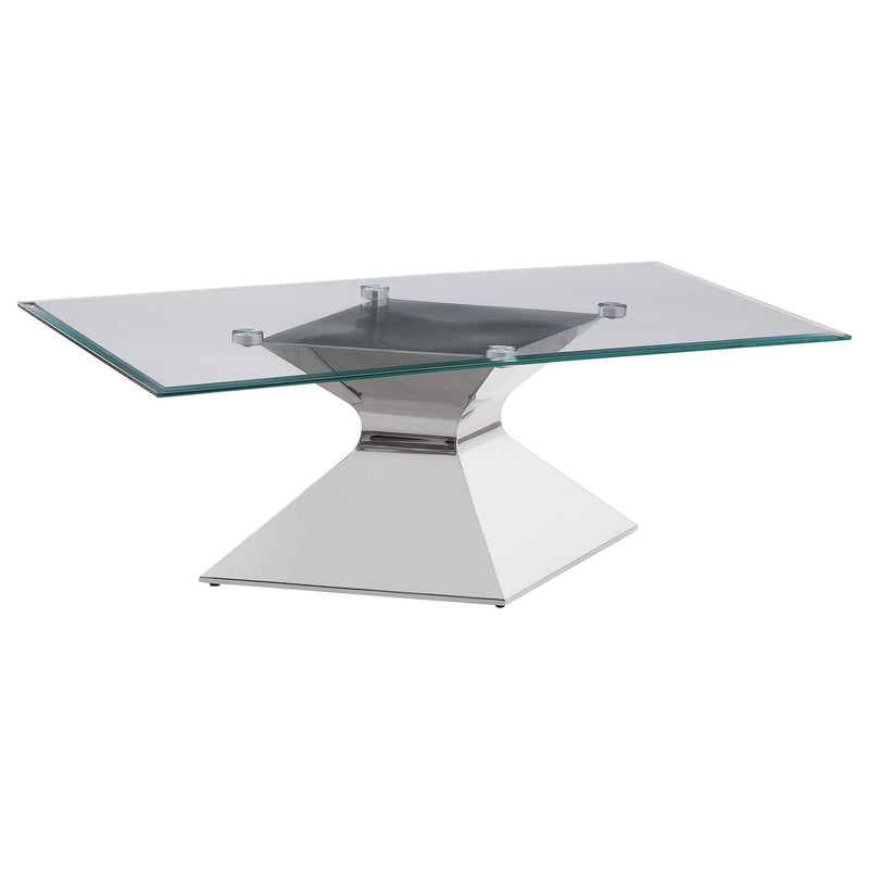 Jenny 3-piece Rectangular Coffee and End Table Set Chrome - detail 3