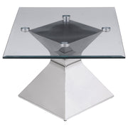 Jenny 3-piece Rectangular Coffee and End Table Set Chrome - detail 4