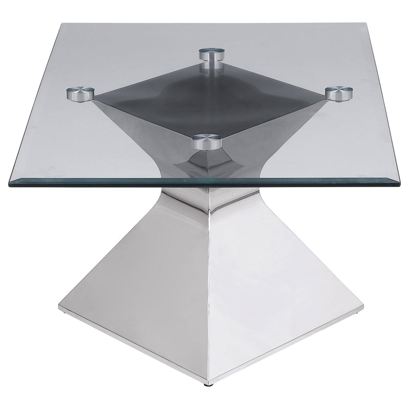 Jenny 3-piece Rectangular Coffee and End Table Set Chrome - detail 4