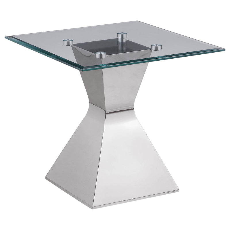 Jenny 3-piece Rectangular Coffee and End Table Set Chrome - detail 5